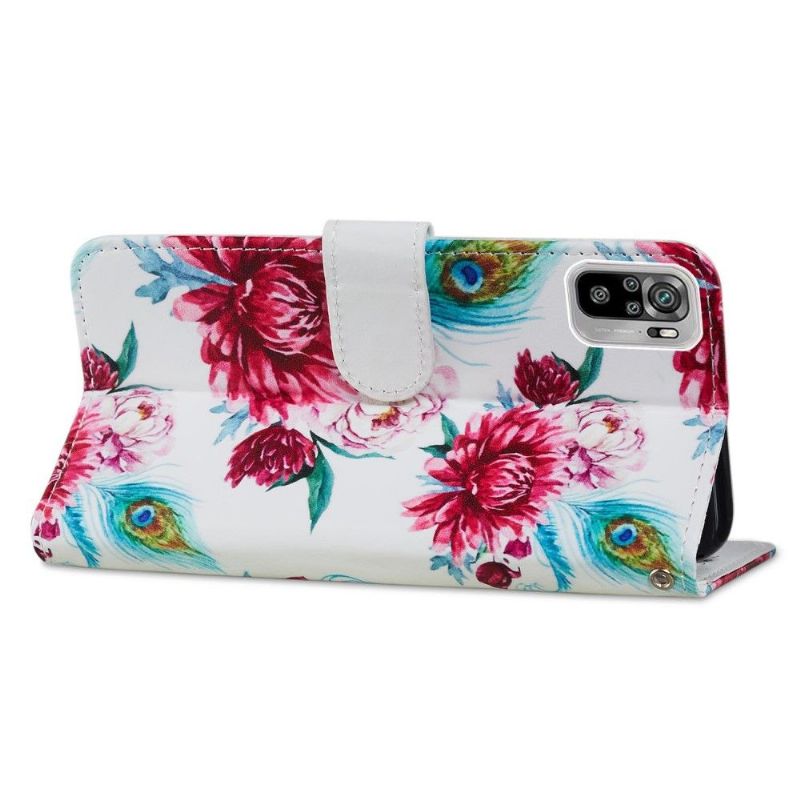 Flip Cover Xiaomi Redmi Note 10 4G / Note 10S Påfugleblomst