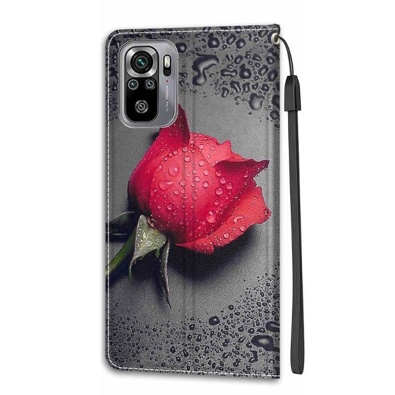 Flip Cover Xiaomi Redmi Note 10 4G / Note 10S Rose Rød