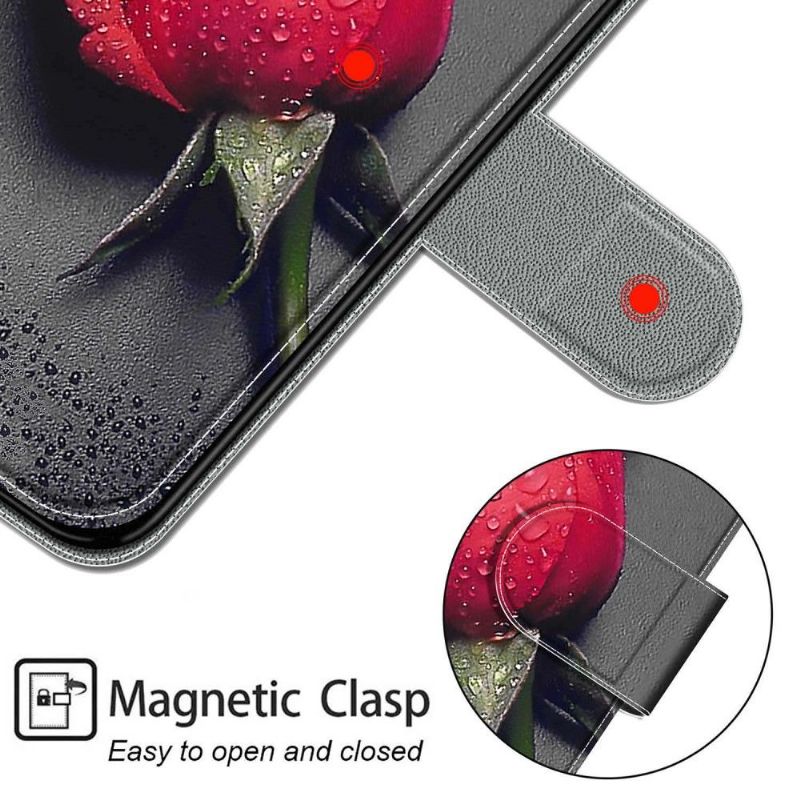 Flip Cover Xiaomi Redmi Note 10 4G / Note 10S Rose Rød