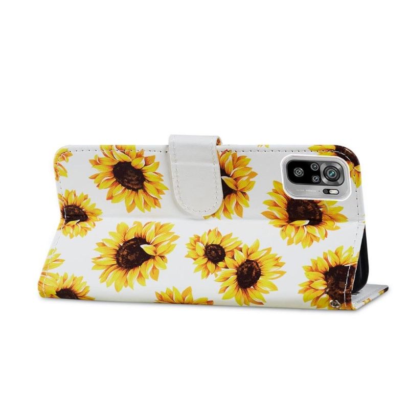 Flip Cover Xiaomi Redmi Note 10 4G / Note 10S Solsikkeblomst