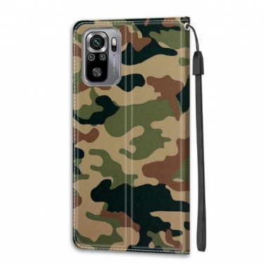Læder Cover Xiaomi Redmi Note 10 4G / Note 10S Camouflage