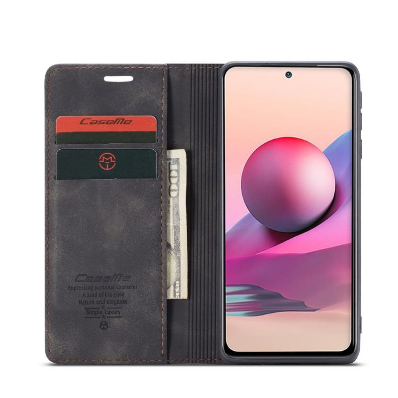 Læder Cover Xiaomi Redmi Note 10 4G / Note 10S Imiteret Læder Golias