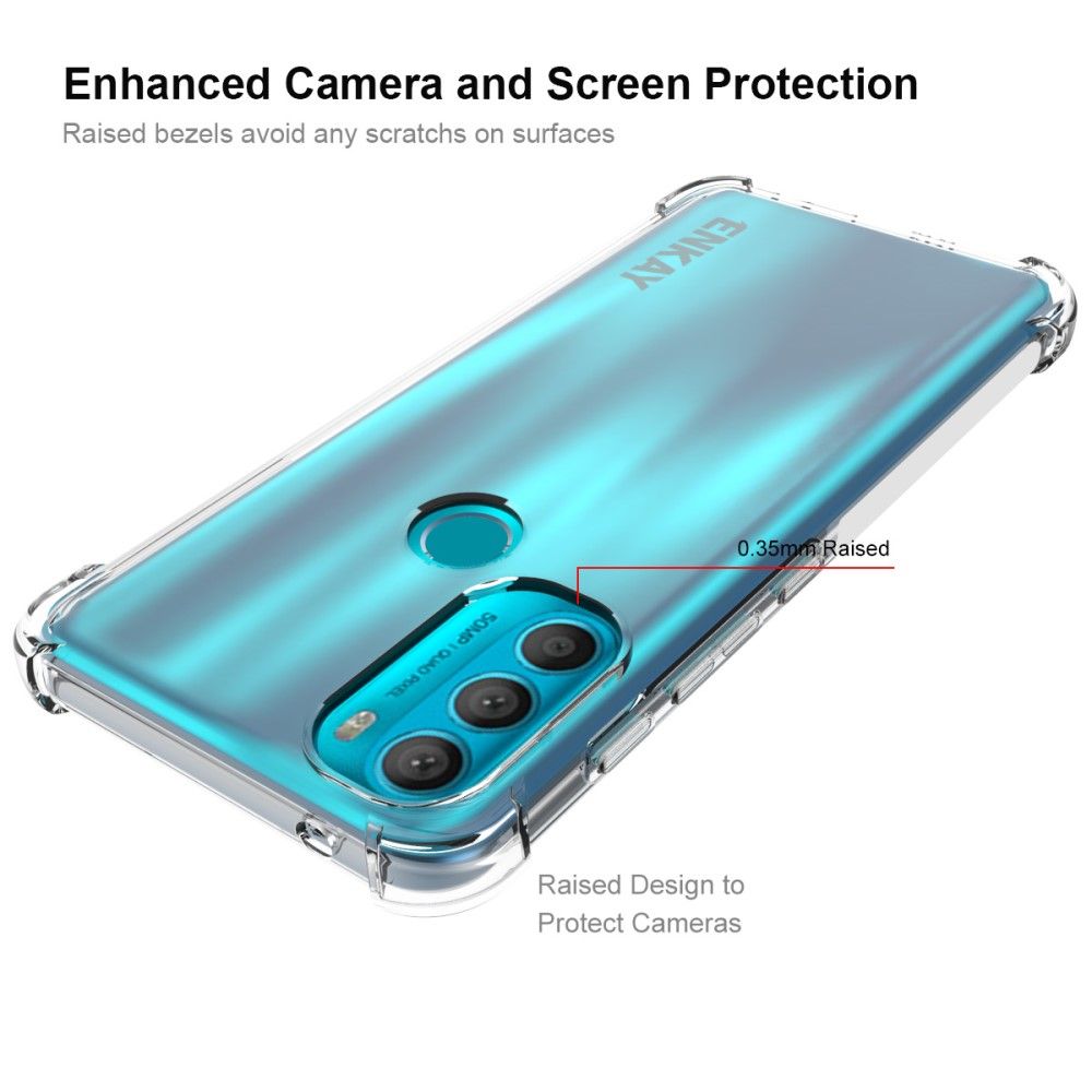 Cover Motorola Moto G71 5G Beskyttelsessæt Enkay Clear