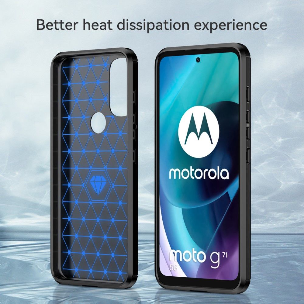 Cover Motorola Moto G71 5G Silikone Børstet Effekt