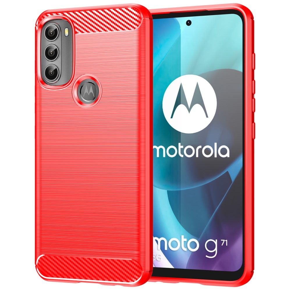 Cover Motorola Moto G71 5G Silikone Børstet Effekt