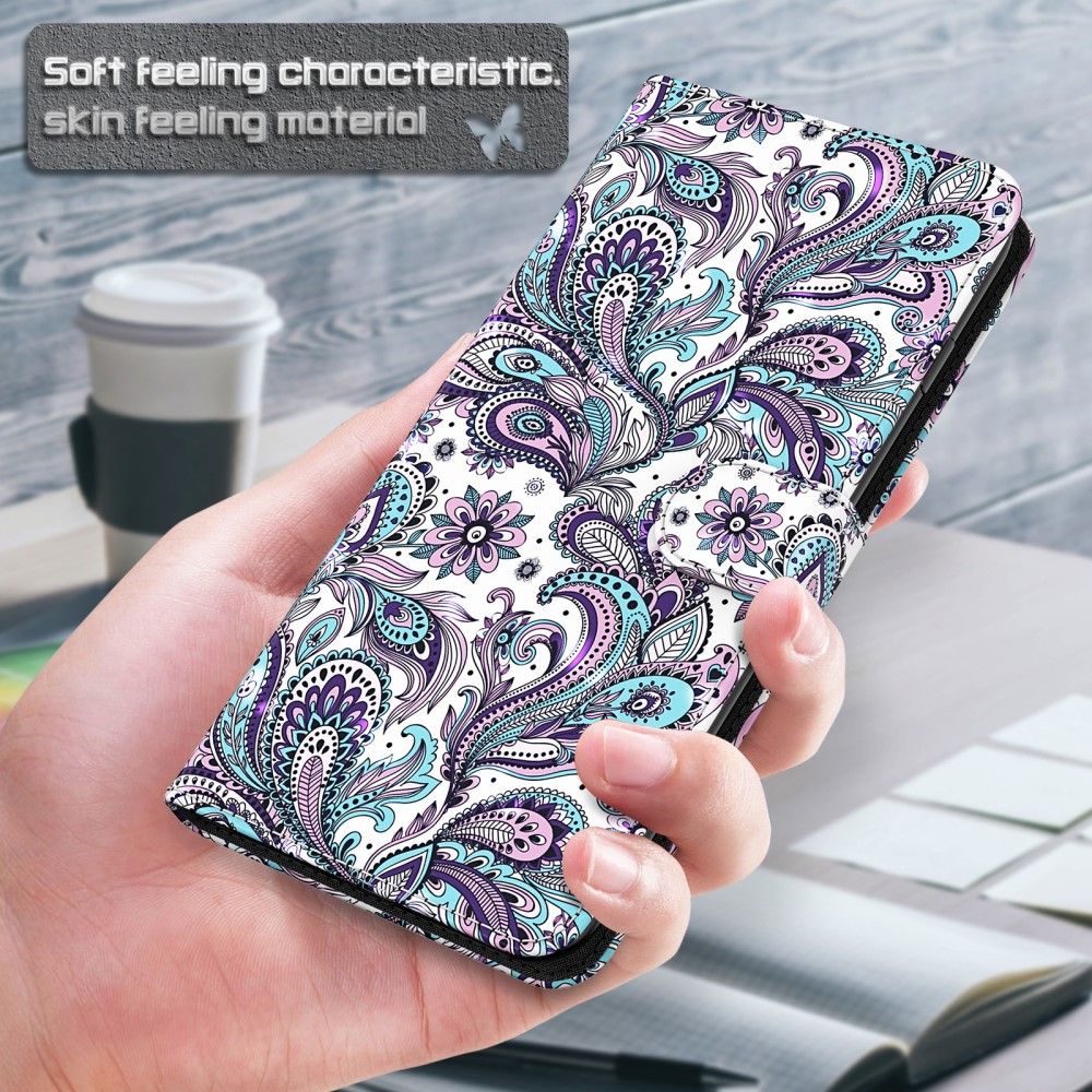 Læder Cover Motorola Moto G71 5G Original Paisley Blomst