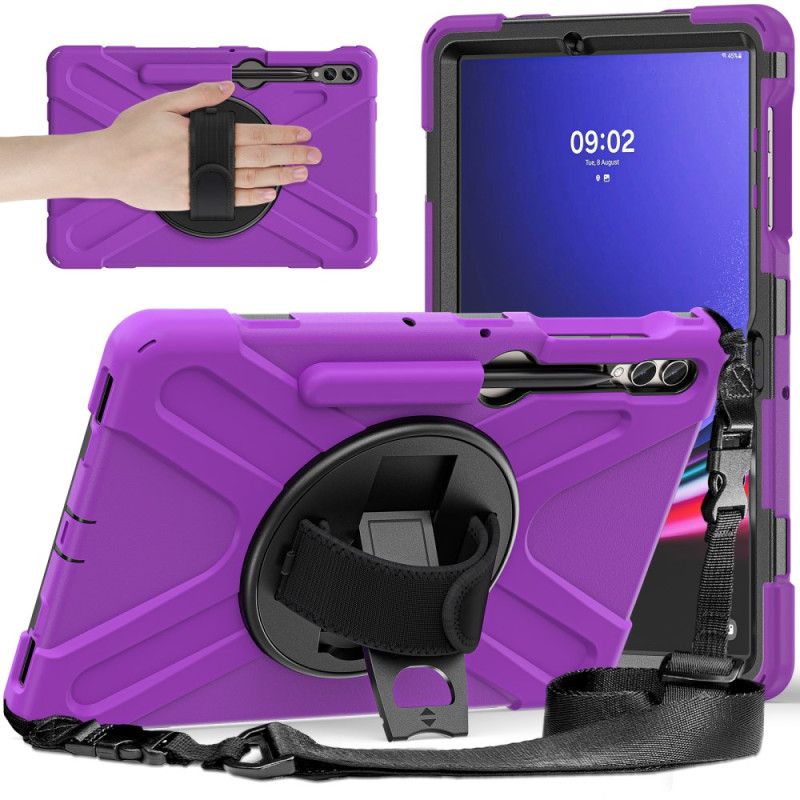 Cover Samsung Galaxy Tab S9 Fe Plus Modstandsdygtig Støtte Og Skulderrem