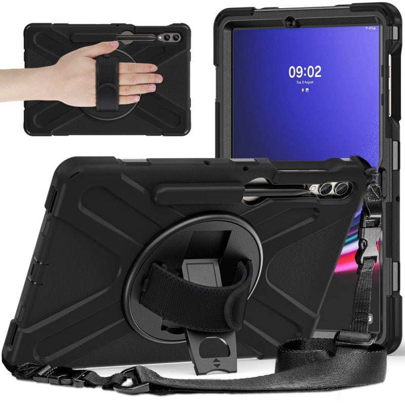 Cover Samsung Galaxy Tab S9 Fe Plus Telefon Etui Rem Støtte Og Skulderrem