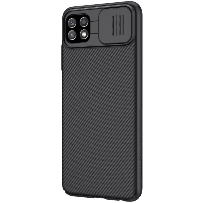 Cover Samsung Galaxy A22 5G Knastskærm Med Bageste Linsedæksel