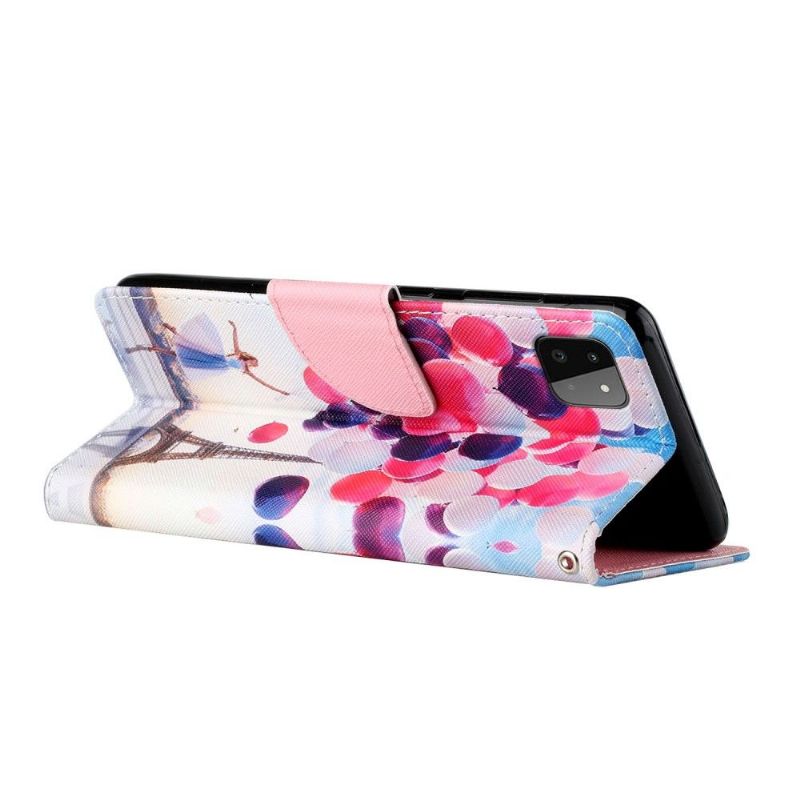 Flip Cover Samsung Galaxy A22 5G Eiffeltårnets Ballonpige