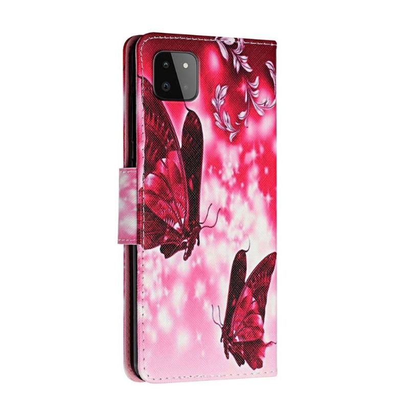 Flip Cover Samsung Galaxy A22 5G Flyvende Sommerfugle