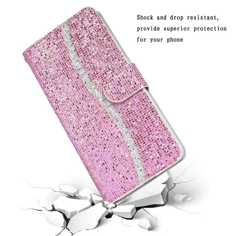 Flip Cover Samsung Galaxy A22 5G Glitterkortholder