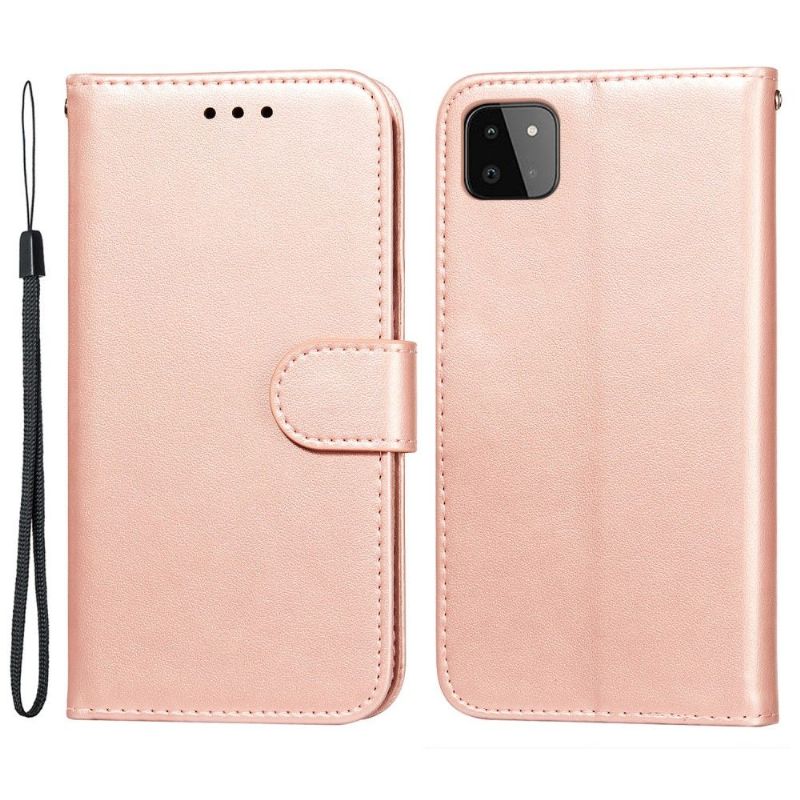 Flip Cover Samsung Galaxy A22 5G Hemming Læder Cover Klapkortholder