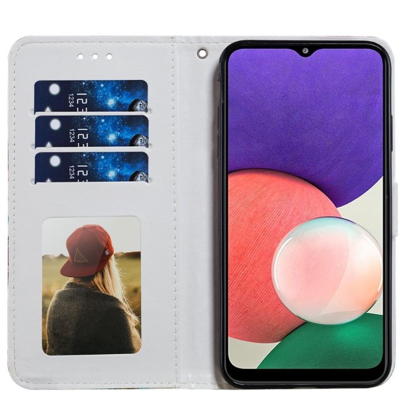 Flip Cover Samsung Galaxy A22 5G Hemming Solsikkeblomst