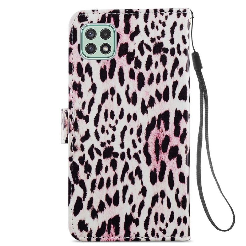 Flip Cover Samsung Galaxy A22 5G Leopardmønster