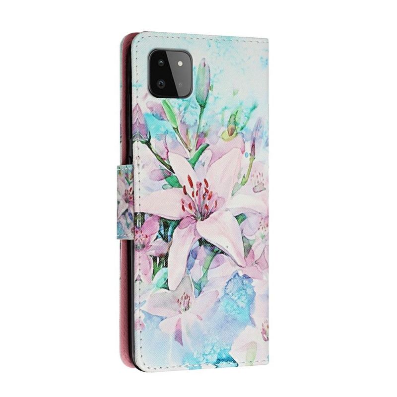 Flip Cover Samsung Galaxy A22 5G Liljeblomst