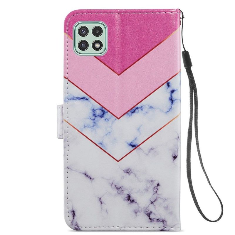 Læder Cover Samsung Galaxy A22 5G Original Marmorgeometri