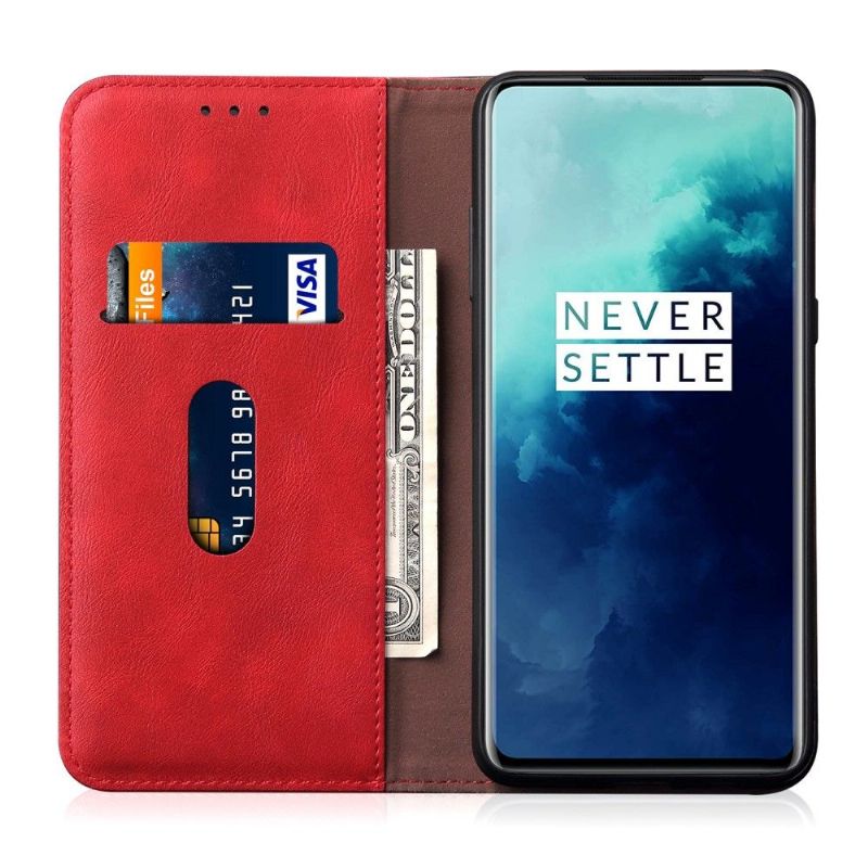 Læder Cover OnePlus 7T Himmelsk Imiteret Læder Kortholder