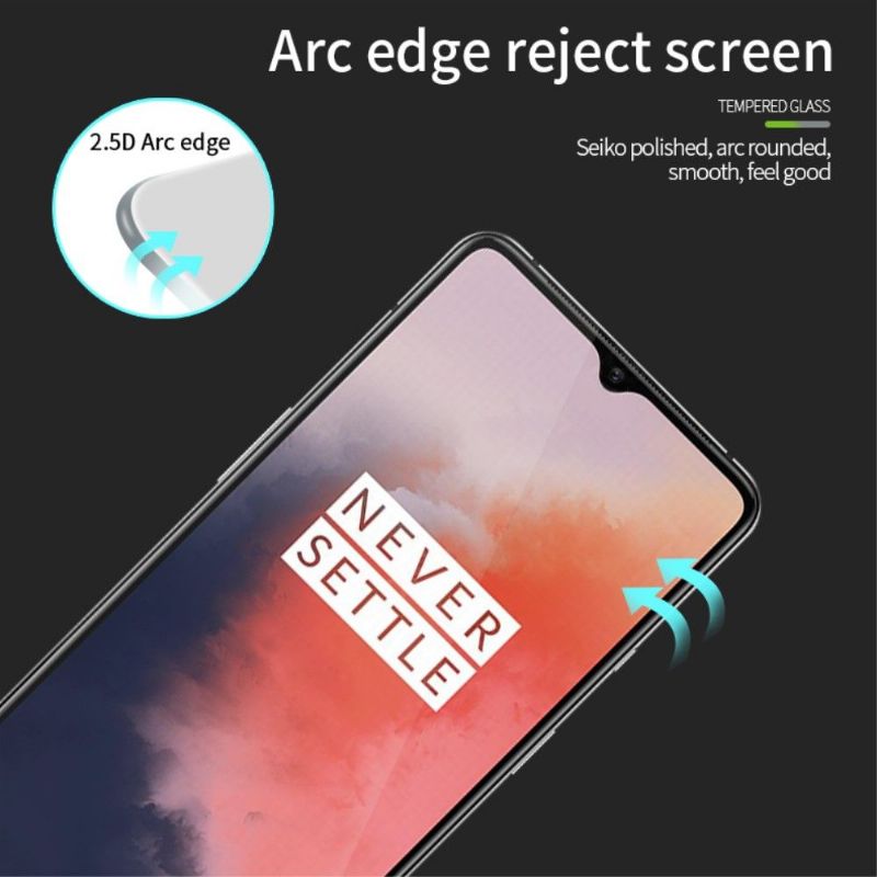 Oneplus 7T - Fuld Størrelse Hærdet Glas Skærmbeskytter