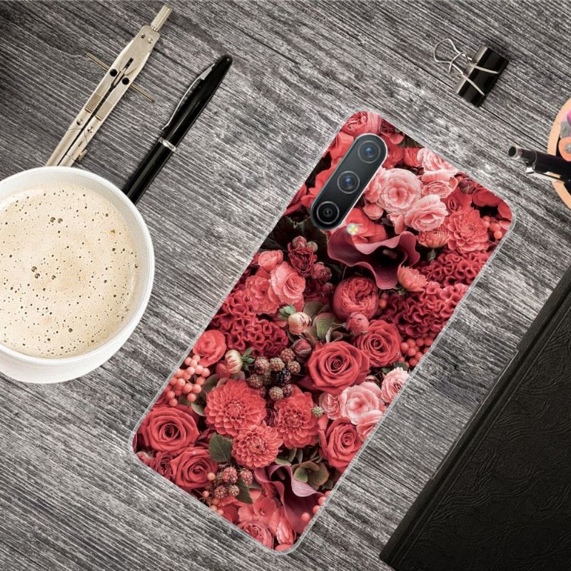 Cover OnePlus Nord CE 5G Rød Blomst