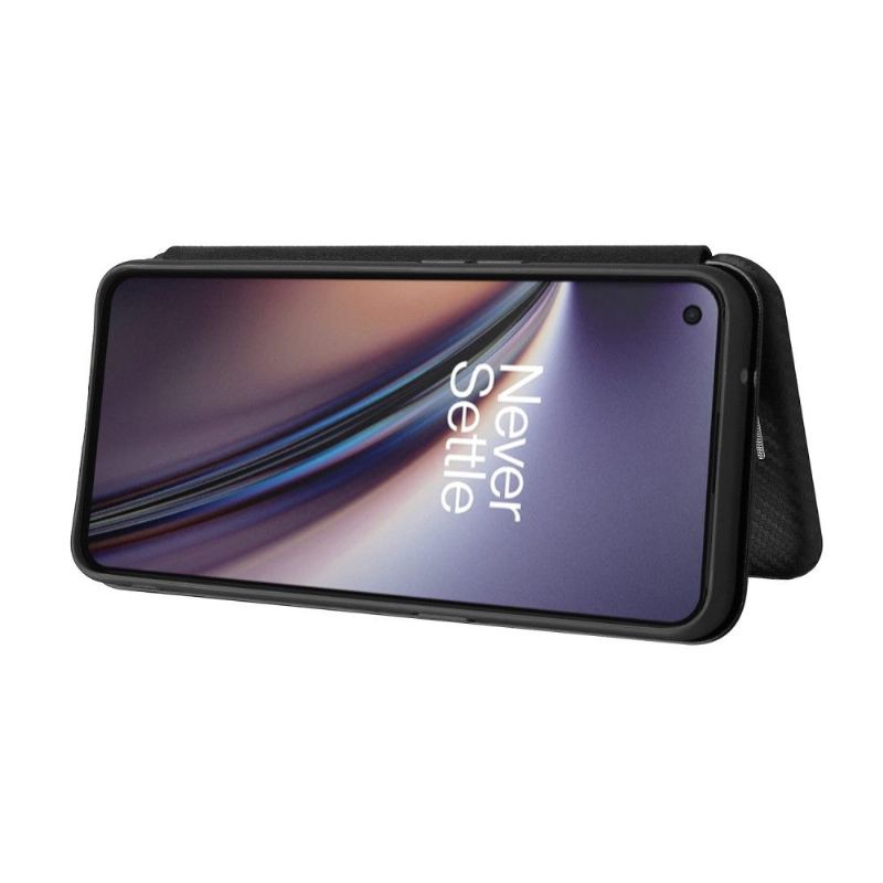 Flip Cover OnePlus Nord CE 5G Carbon Fiber Style Kunstlæder