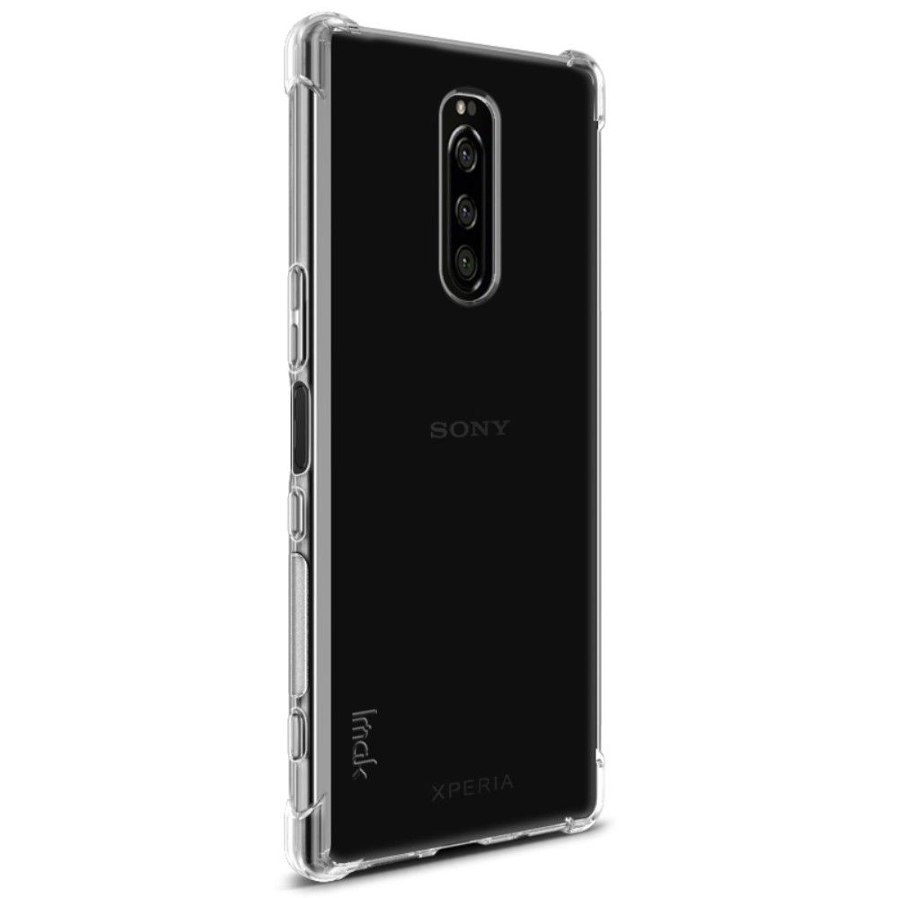 Cover Sony Xperia 1 Gennemsigtig + Beskyttelsesfilm