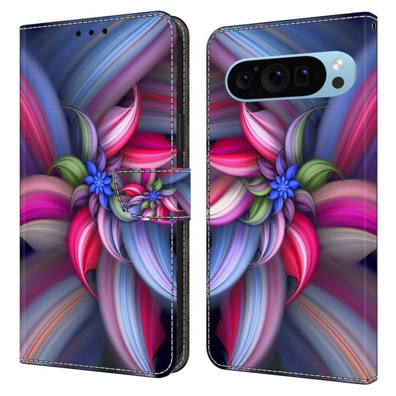 Flip Cover Google Pixel 9 Pro Xl Farverige Blomster