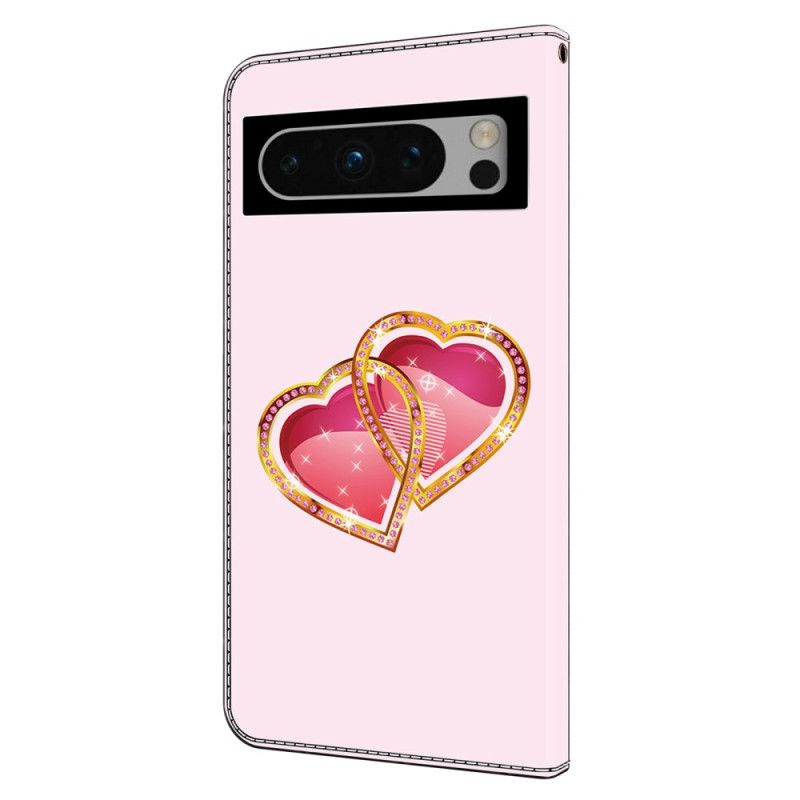 Flip Cover Google Pixel 9 Pro Xl Hjerter