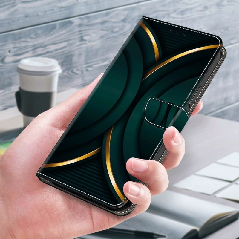 Læder Cover Google Pixel 9 Pro Xl Telefon Etui Gyldent Omrids