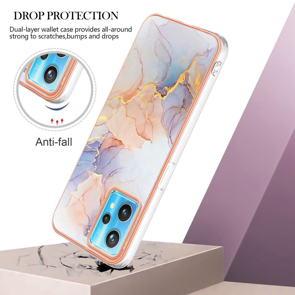 Cover Realme 9 Pro Plus Anti-fald Farvet Marmor