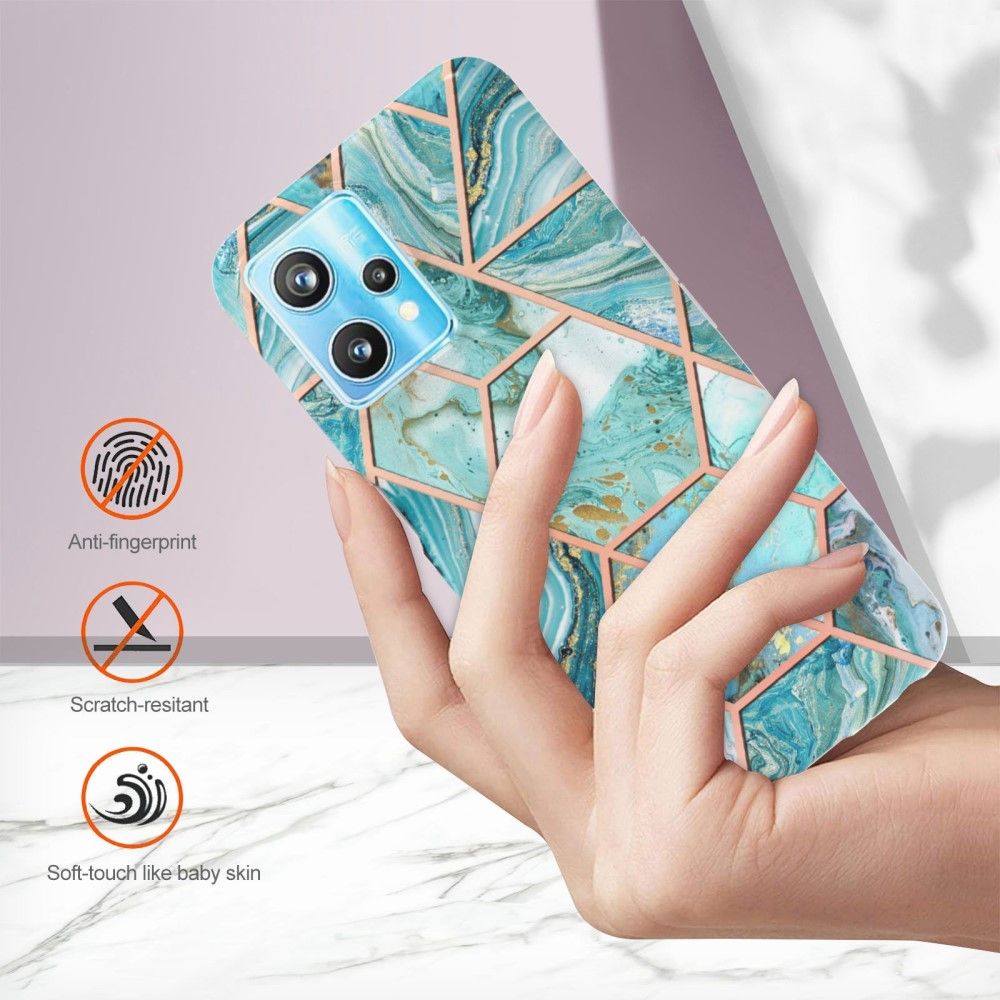 Cover Realme 9 Pro Plus Marmorgeometrisk Mønster