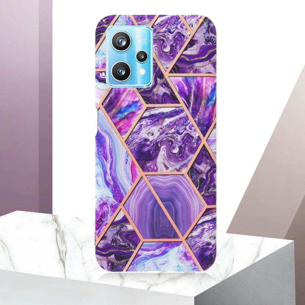 Cover Realme 9 Pro Plus Marmorgeometrisk Mønster