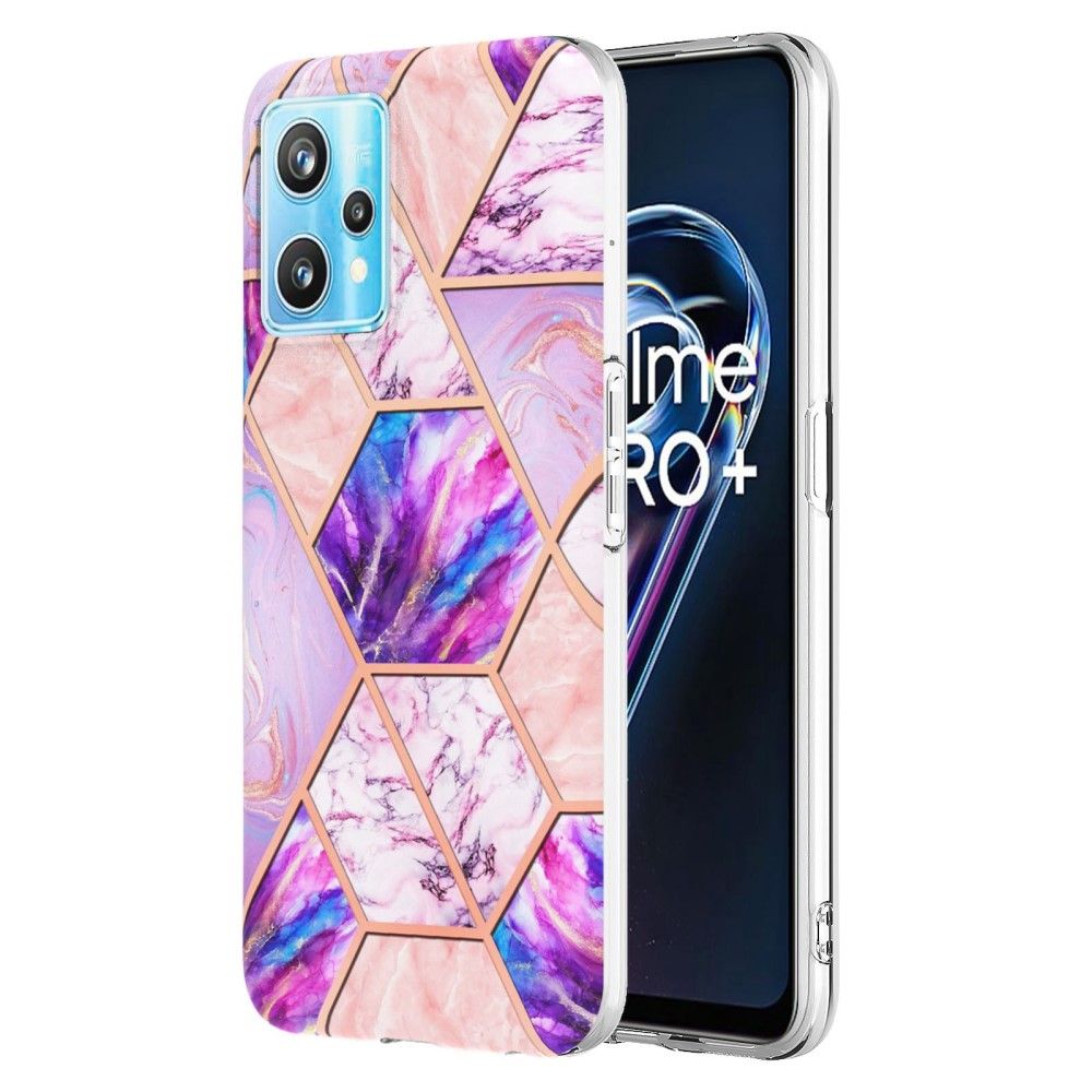 Cover Realme 9 Pro Plus Marmorgeometrisk Mønster