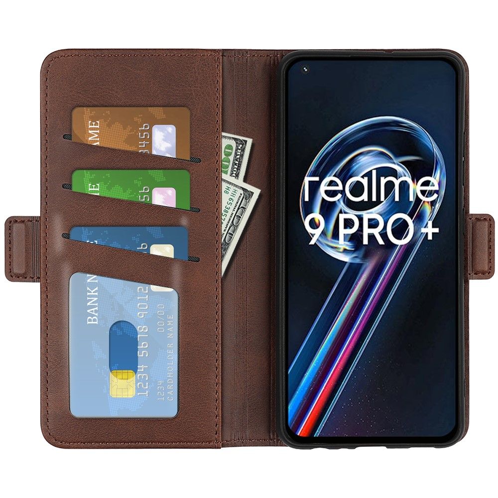 Etui Realme 9 Pro Plus Punge Etui Mat Imiteret Lædercover