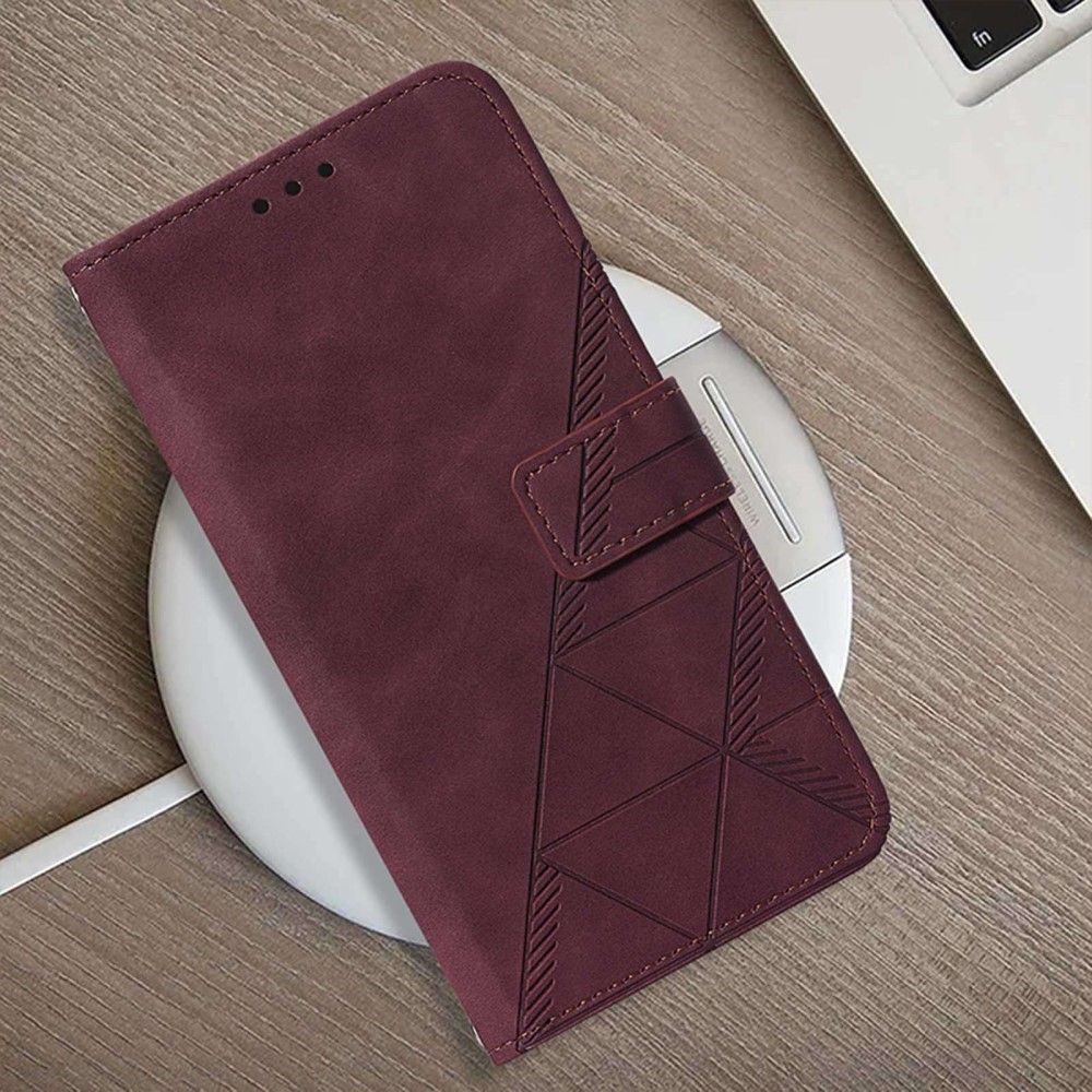 Flip Cover Realme 9 Pro Plus Anti-fald Geometrisk Design Lædereffekt