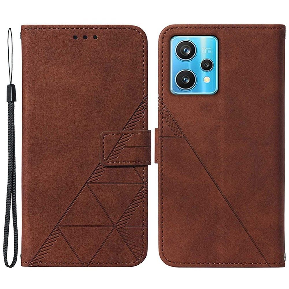 Flip Cover Realme 9 Pro Plus Anti-fald Geometrisk Design Lædereffekt