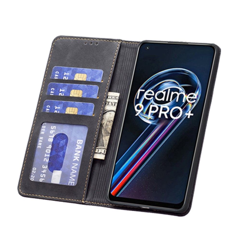 Læder Cover Realme 9 Pro Plus Original Flip Cover Binfen Color Flip Imiteret Læder