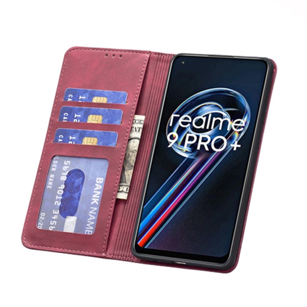 Læder Cover Realme 9 Pro Plus Original Flip Cover Binfen Color Flip Imiteret Læder