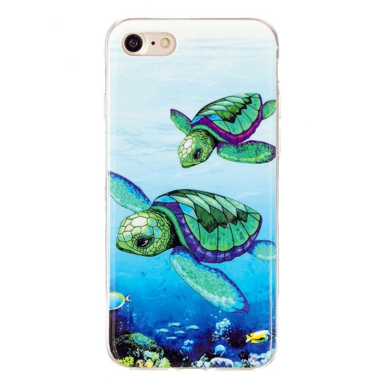 Cover iPhone SE 2022 Fluorescerende Skildpadder