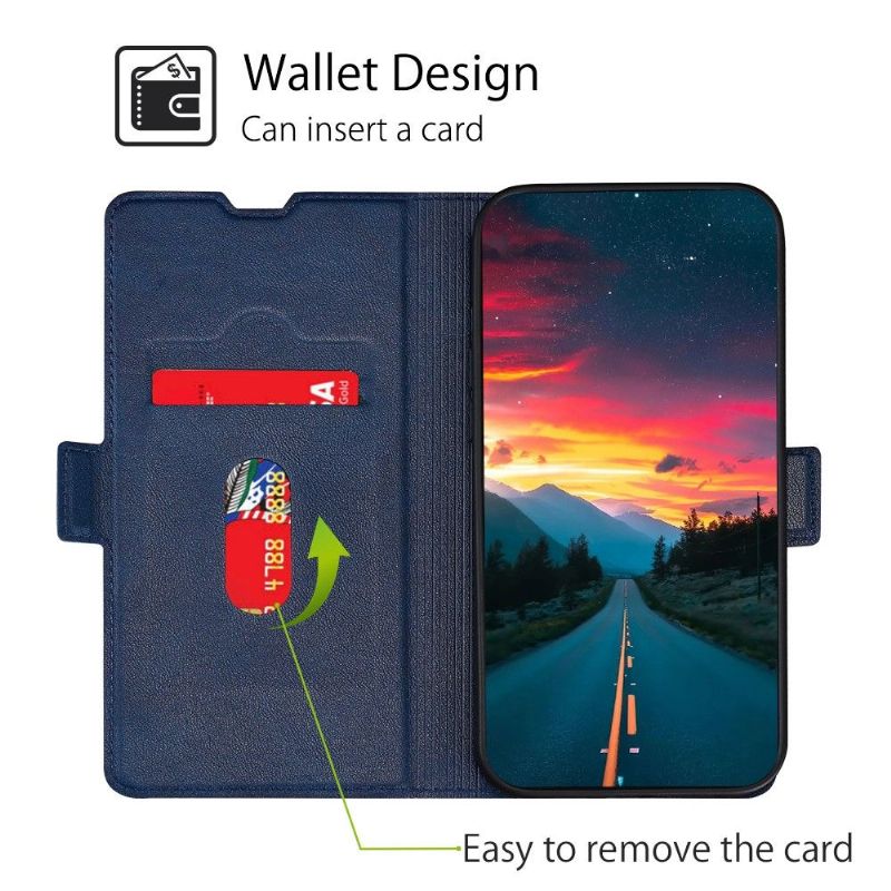Flip Cover iPhone SE 2022 Anti-fald Minimalistisk Forretning I Kunstlæder