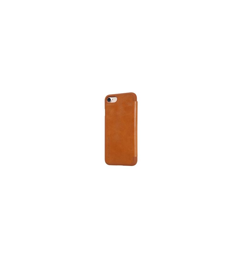 Flip Cover iPhone SE 2022 Qin Series Nillkin Kunstlæder - Havana