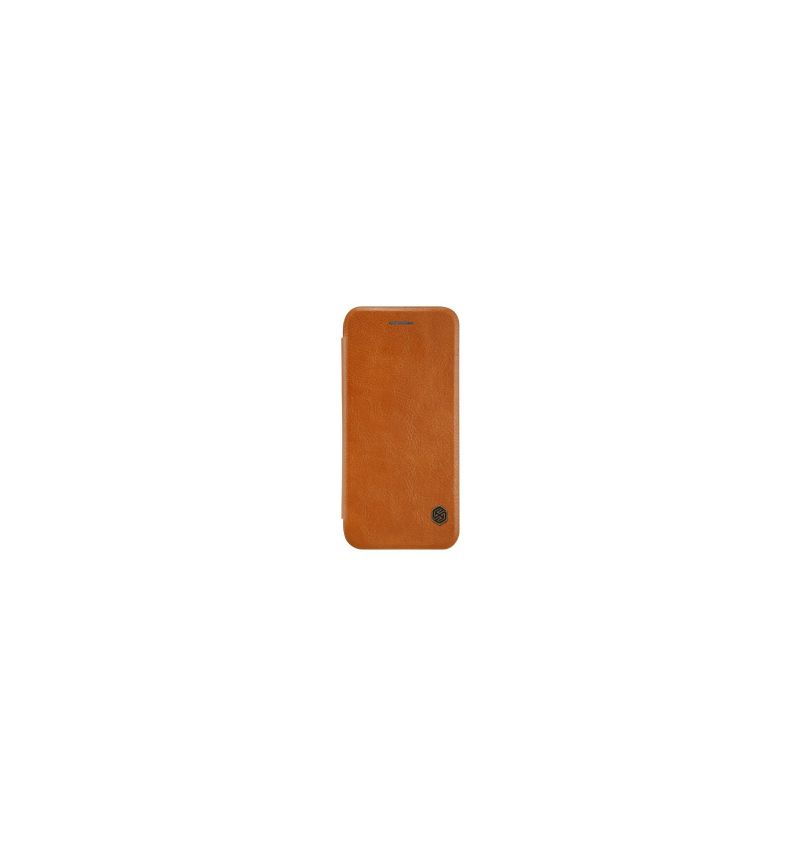 Flip Cover iPhone SE 2022 Qin Series Nillkin Kunstlæder - Havana