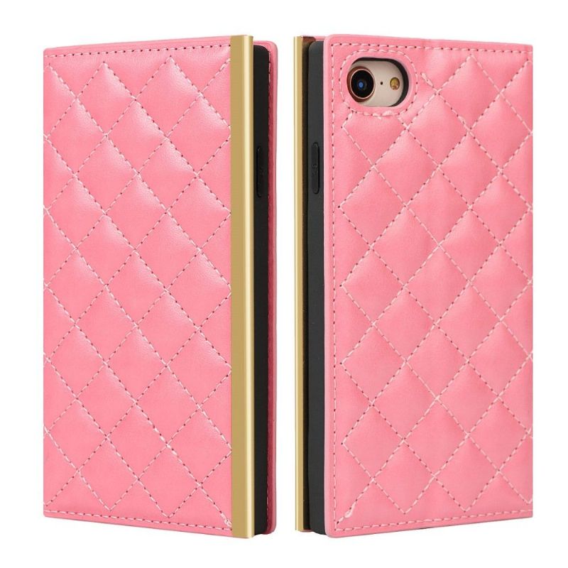 Flip Cover iPhone SE 2022 Quiltet Glam