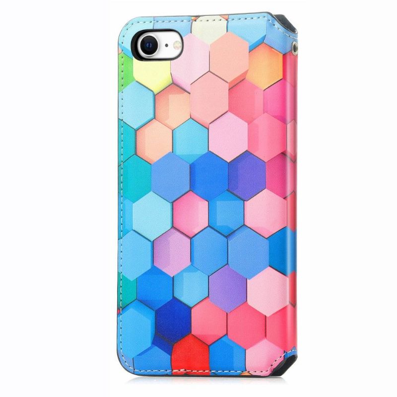 Læder Cover iPhone SE 2022 Original Farvet Honeycomb