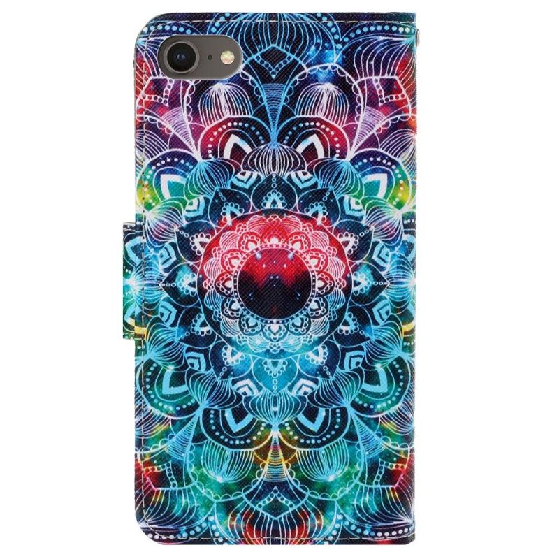 Læder Cover iPhone SE 2022 Original Farvet Mandala