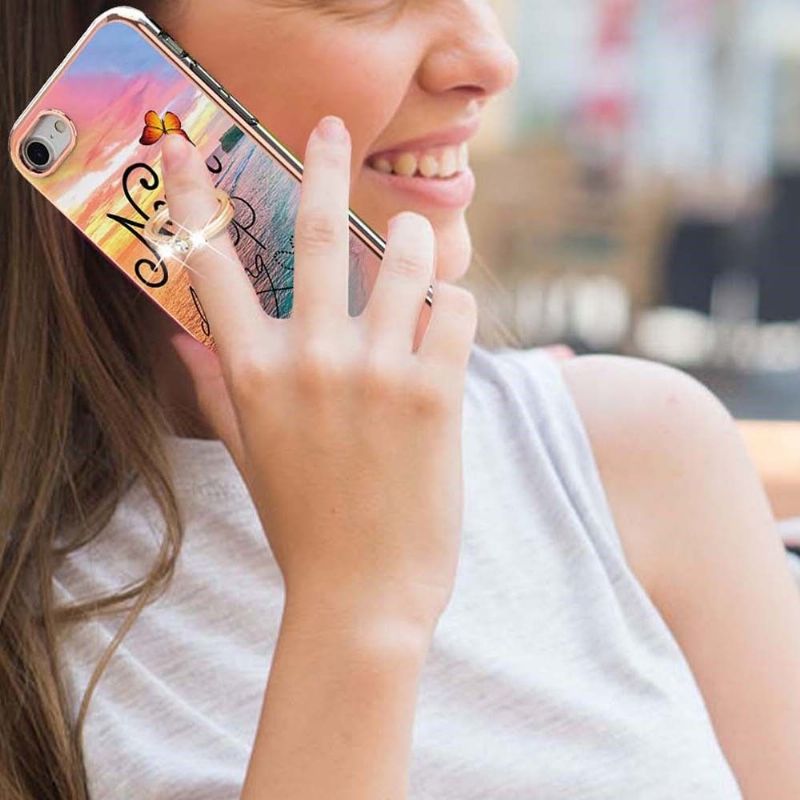 Mobilcover iPhone SE 2022 Original Stop Aldrig Med At Drømme Med Ring