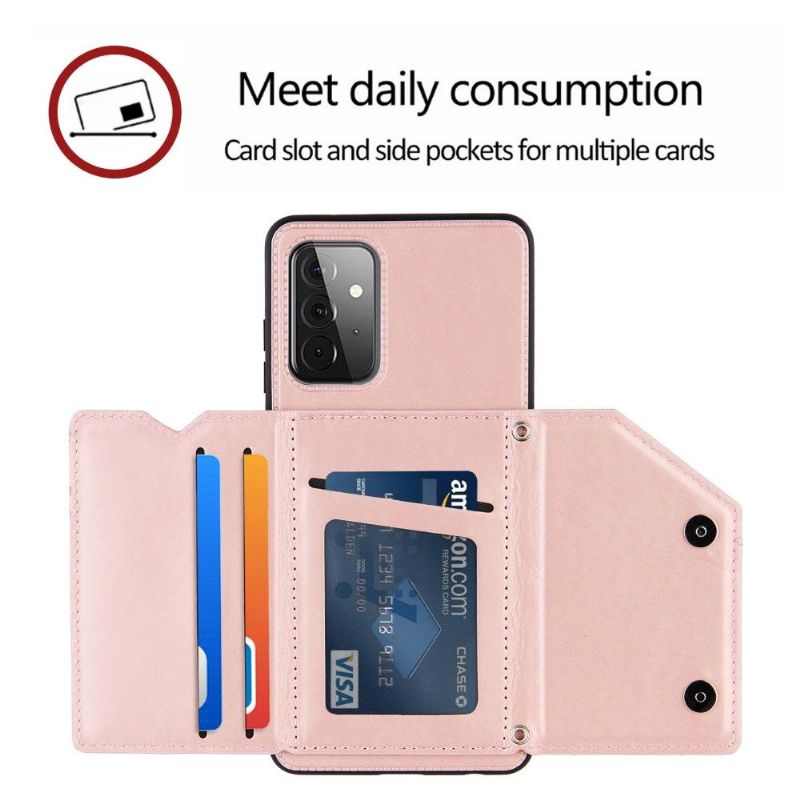 Cover Samsung Galaxy A72 4G / A72 5G Anti-fald Aude Multi-compartment Lanyard