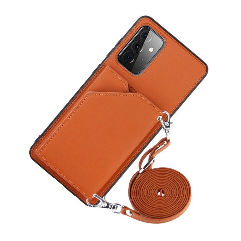 Cover Samsung Galaxy A72 4G / A72 5G Anti-fald Aude Multi-compartment Lanyard