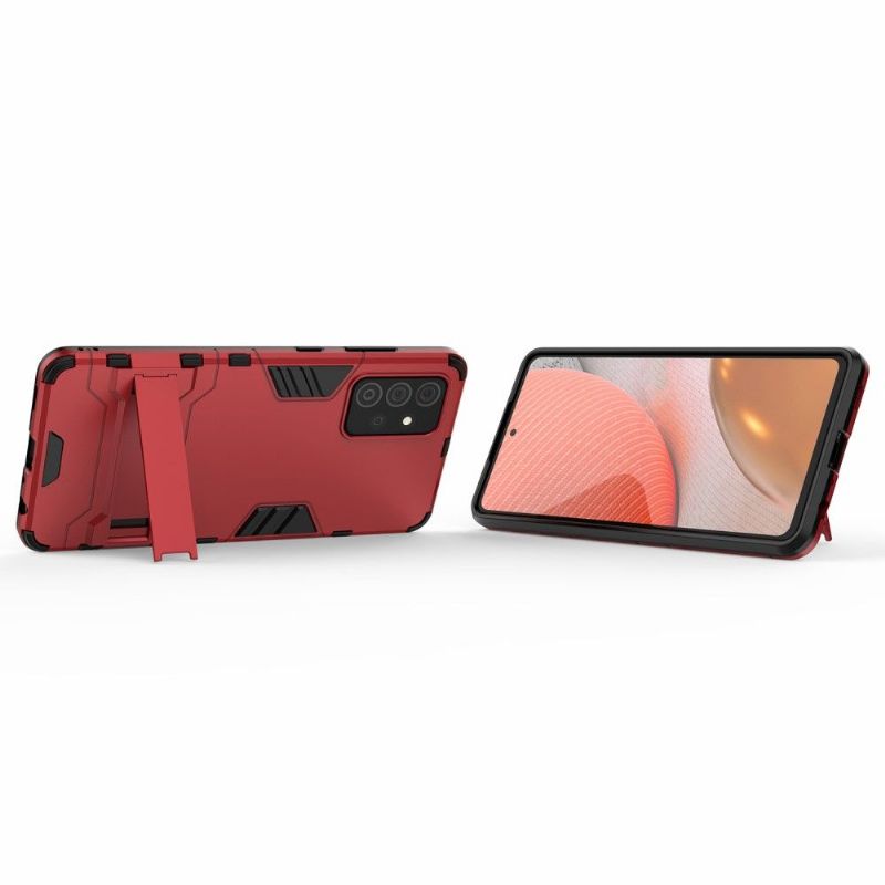 Cover Samsung Galaxy A72 4G / A72 5G Anti-fald Cool Guard Med Integreret Stativ