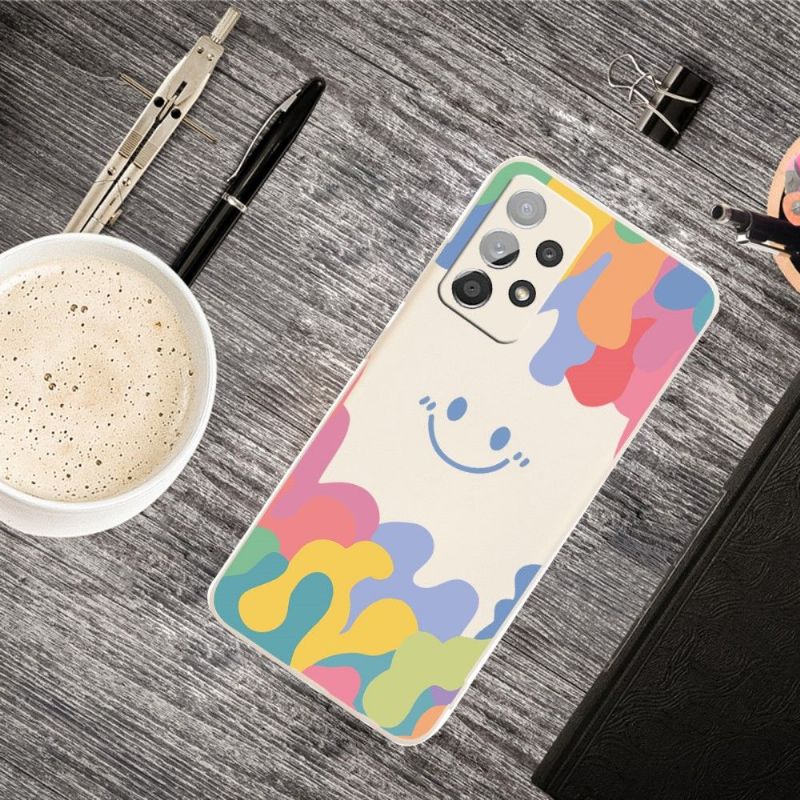 Cover Samsung Galaxy A72 4G / A72 5G Anti-fald Smilende Silikonestænk